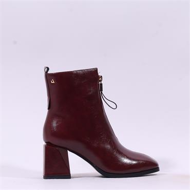 Una Healy Opalite Block Heel Front Zip - Cranberry